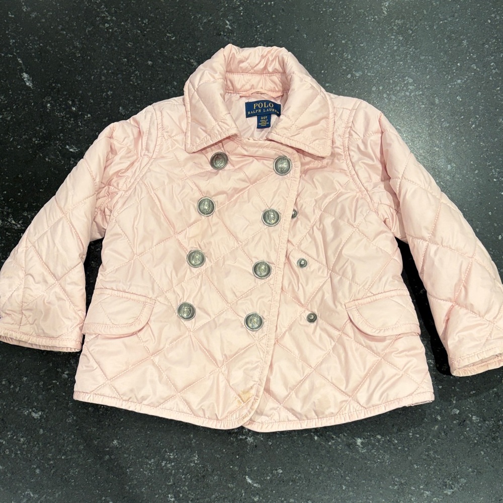 Polo Pink Quilted Barn Jacket 2T